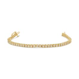 Haus of Brilliance Yellow Gold over Silver Tennis Bracelet