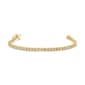 Haus of Brilliance Yellow Gold over Silver Tennis Bracelet - image 2