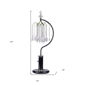 HomeRoots 27in. Black & Gold Faux Crystal Chandelier Table Lamp - image 3