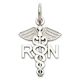 Gold Classics(tm) 14k. White-Gold RN Charm