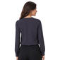 Womens Adrianna Papell Long Sleeve Split Neck Dot Blouse - image 2