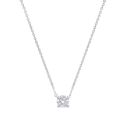 Saffron Sterling Silver Moissanite Diamond Pendant Necklace