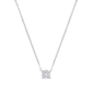 Saffron Sterling Silver Moissanite Diamond Pendant Necklace - image 1