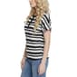 Petite NY Collection Short Sleeve Stripe Textured Sweater - image 3