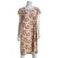 Womens Gabriella Short Sleeve Henley Peach Floral Nightgown - image 1