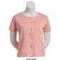 Plus Size Hasting & Smith Short Sleeve Solid Button Front Tee - image 3