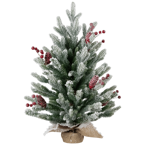 Northlight Real Touch™ 25in. Potted Flocked Fir Christmas Tree