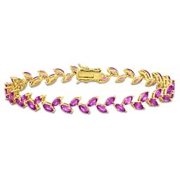 Sophia B 12ctw. Created Pink Sapphire Bracelet