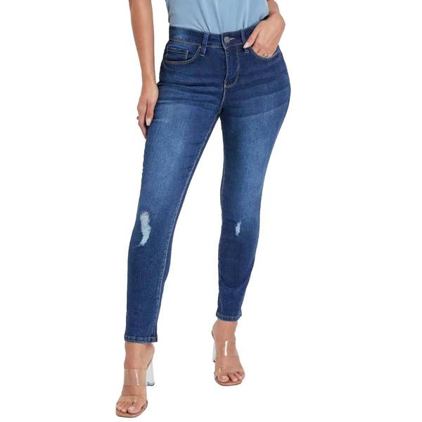Petites Royalty Basic Hi-Rise Skinny Jeans With Distruction - image 
