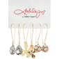 Ashley 3pr. Glass Stones/Fireball/Metal Flower Earrings - image 1