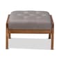 Baxton Studio Naeva Mid-Century Wood Footstool - image 2