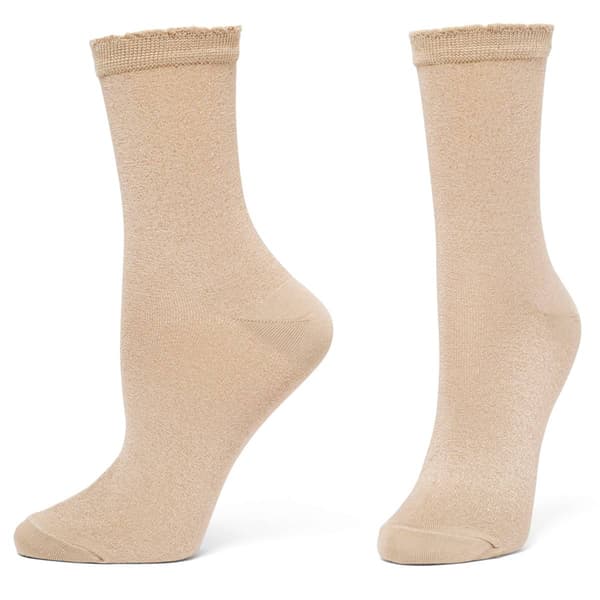 Womens HUE Shimmery Crew Socks - image 