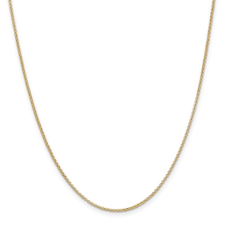 Gold Classics(tm) 1.55mm. 14kt. Gold Solid Rolo Chain Necklace