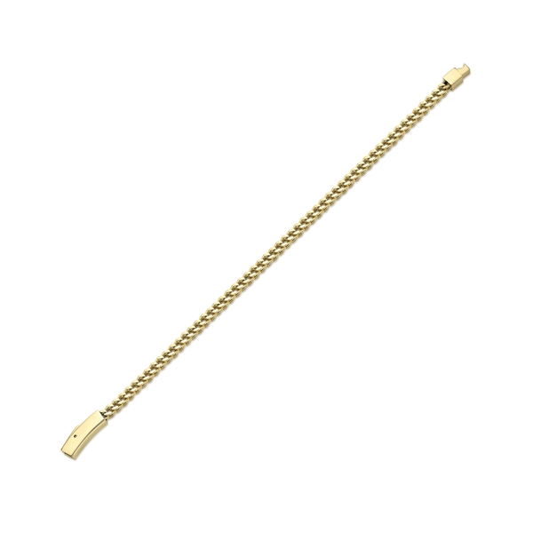 Mens Lynx Gold-Tone Ion Plated 8.5in Foxtail Chain Bracelet
