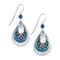 Silver Forest Silver-Tone 4 Layer Teardrop Earrings - image 1