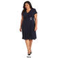 Plus Size R&M Richards Side Drape A-Line Dress - image 3