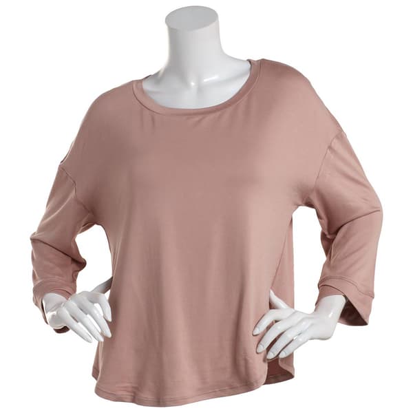 Petite Jessica Simpson 3/4 Tulip Sleeve Solid Pajama Tee - image 