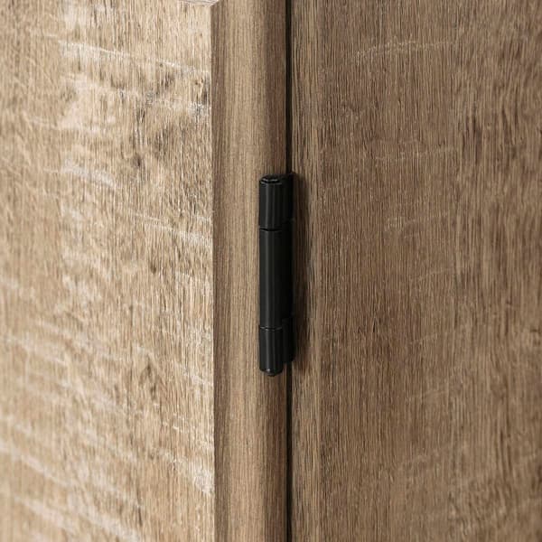 South Shore Morgan Weathered Oak 4-Door Storage Cabinet