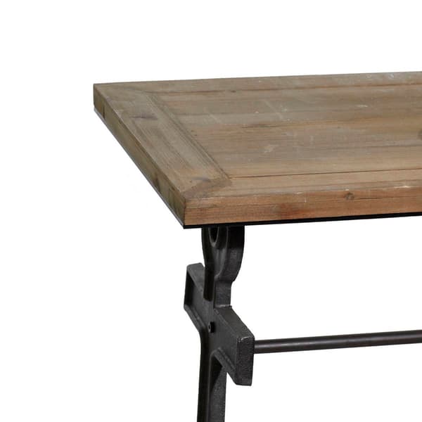 9th & Pike® Brown Coastal Metal Console Table