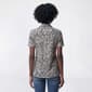 Womens Emily Daniels Short Sleeve Jacquard Abstract Blouse - image 2