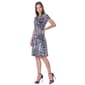 Womens 24/7 Comfort Apparel Geometric Knee Length Wrap Dress - image 3