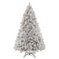 Puleo International 9ft. Pre-Lit Flocked Traditional Pine Tree - image 1