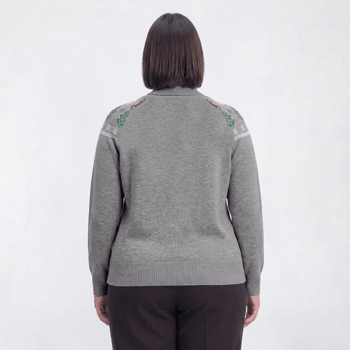 Plus Size Retrology Pinecones Fair Isle Turtleneck Sweater - image 