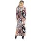 Womens 24/7 Comfort Apparel Floral Long Sleeve Maxi Sheath Dress - image 2