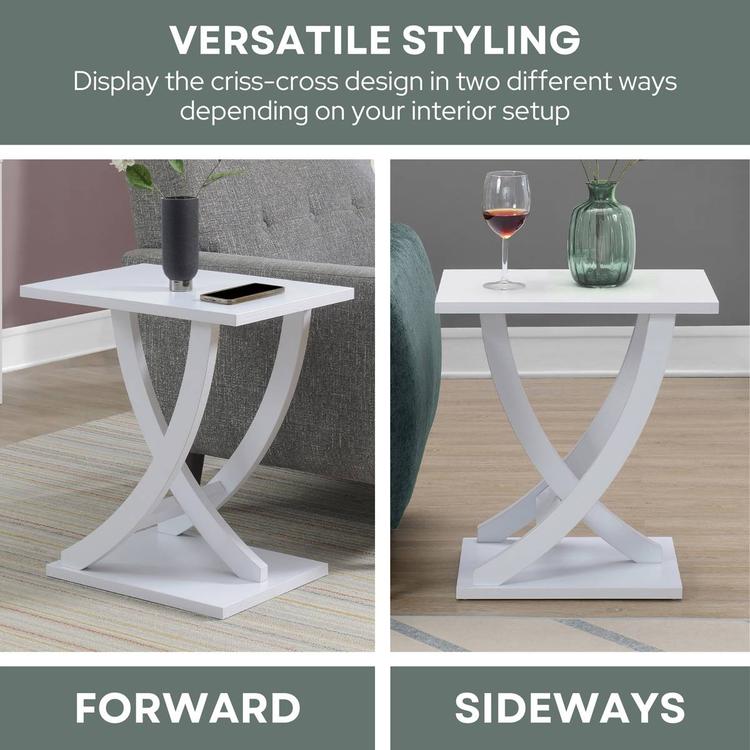Convenience Concepts Newport Criss-Cross Chairside End Table