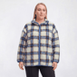 Plus Size Mountain Ridge Long Sleeve Plaid Sherpa Jacket - image 1