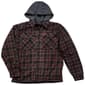 Mens Mountain Ridge Plaid Polar Jacket - Wine/Ash - image 1