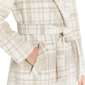 Womens Nine West Plaid Faux Wool Coat With Belt - image 7