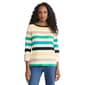 Womens Jones New York Long Sleeve Rib Knit Stripe Sweater - image 1