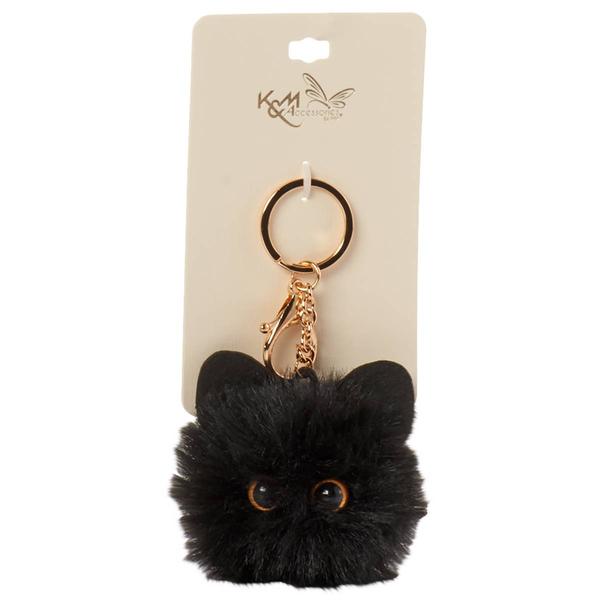 K&M Accessories Black Cat Bag Charm - image 