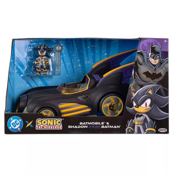 DC X Sonic the Hedgehog 2.5" Shadow Batman + Batmobile