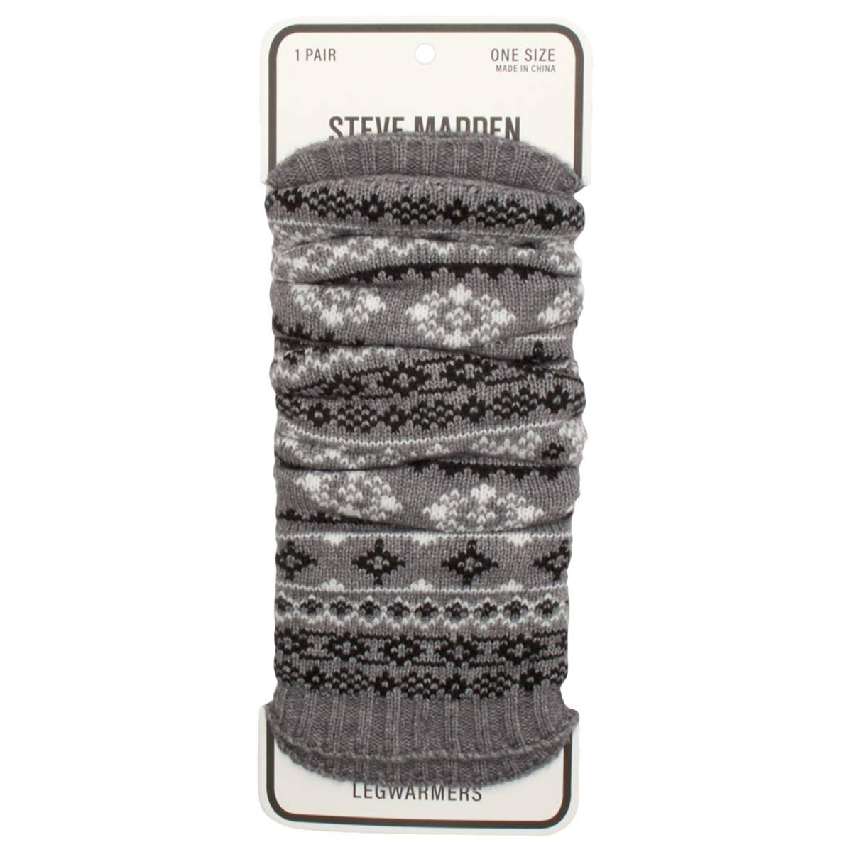 Womens Steve Madden Fair Isle Leg Warmers