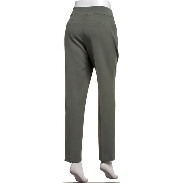 Plus Size Kasper Fly Front Slim Straight Leg Dress Pants