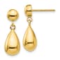 Gold Classics&#40;tm&#41; 14kt. Gold Teardrop Hollow Dangle Earrings - image 1