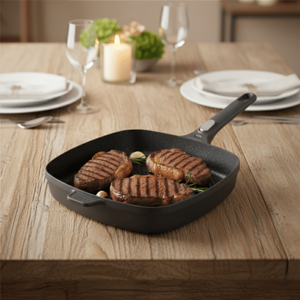 BergHOFF GEM Nonstick Cast Aluminum 11in. Square Grill Pan - image 