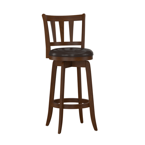 HH2 Home Presque Isle Cherry Wood Bar Height Swivel Stool