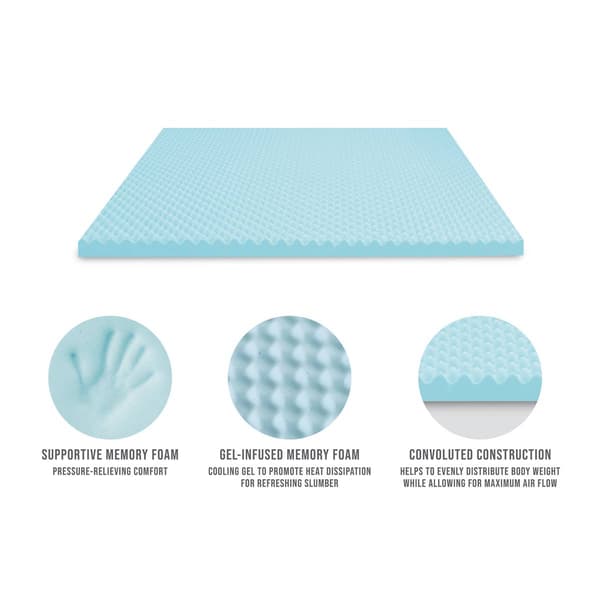 Bodipedic&#8482; 2.5in. Gel-Infused Memory Foam Mattress Topper