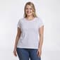 Juniors Plus Eye Candy Short Sleeve Scoop Neck Tee - image 1