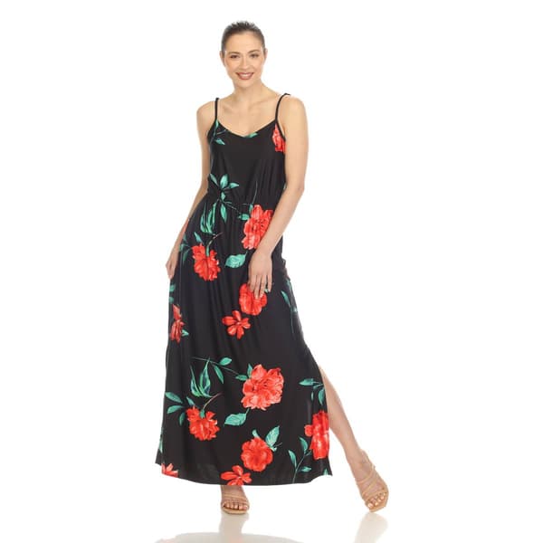 Womens White Mark Floral Strap Maxi Dress - image 