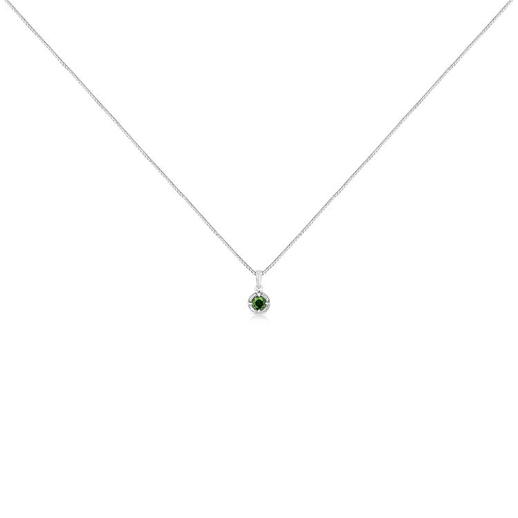 Radiant Rainbow™ 1/10ctw. Green Diamond Pendant