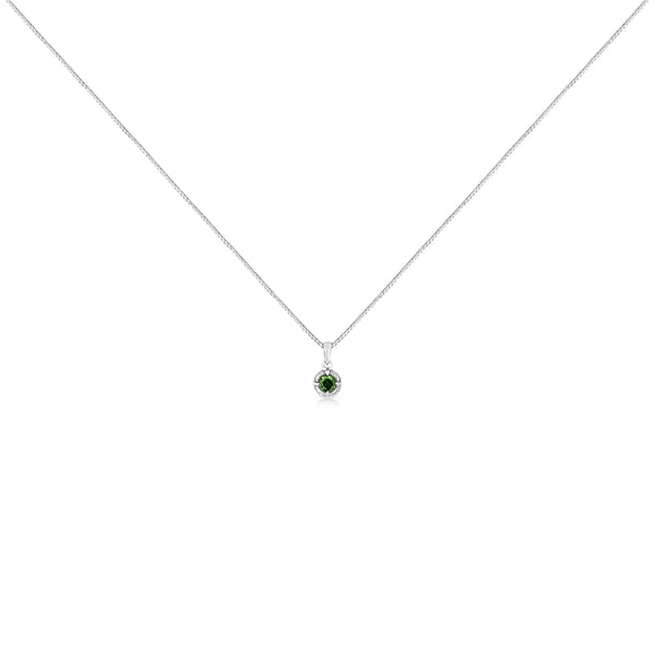 Radiant Rainbow&#8482; 1/10ctw. Green Diamond Pendant