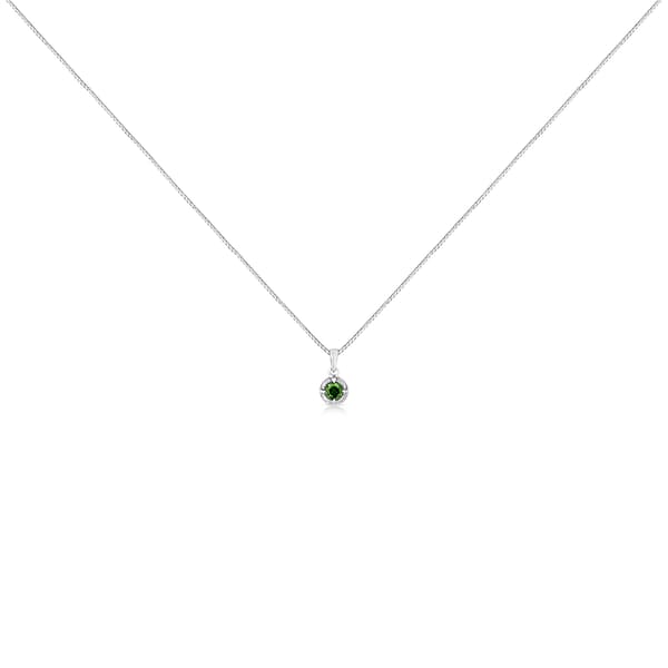 Radiant Rainbow&#8482; 1/10ctw. Green Diamond Pendant