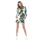 Womens White Mark Tie Dye Lounge Top & Shorts Pajama Set - image 1