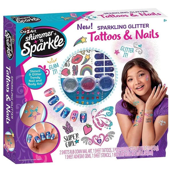 Cra-Z-Art(tm) Shimmer ''N Sparkle Glitter Nails & Body Tattoos
