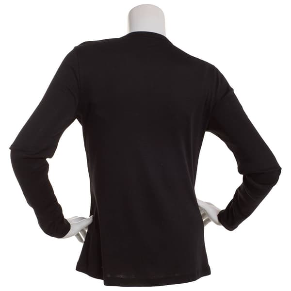 Womens Architect® Long Sleeve Solid Rib V-Neck Tee