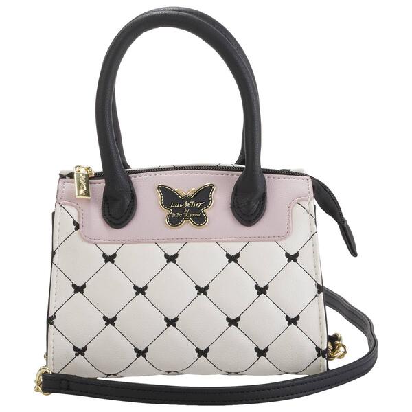 Betsey Johnson Quilted Butterfly Satchel - image 